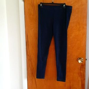 Thick dark blue leggings
